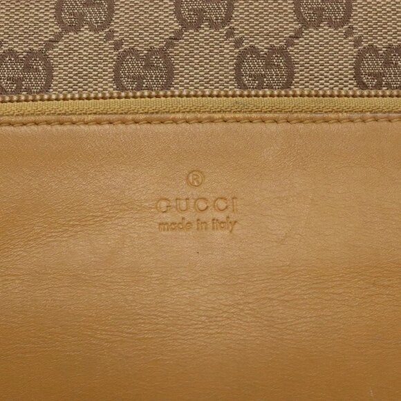 GUCCI GG Canvas Tote Bag Beige Silver 019 0401 Auth - Picture 10 of 16